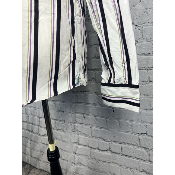 Robert Graham Men’s SZ Medium Long Sleeve Button Front Shirt Multicolor Striped - Picture 10 of 14